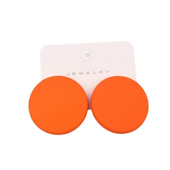 1 пара серег-гвоздиков ярких цветов с геометрическим рисунком, аэрозольная краска, пирсинг, простые для женщин и девочек, большие