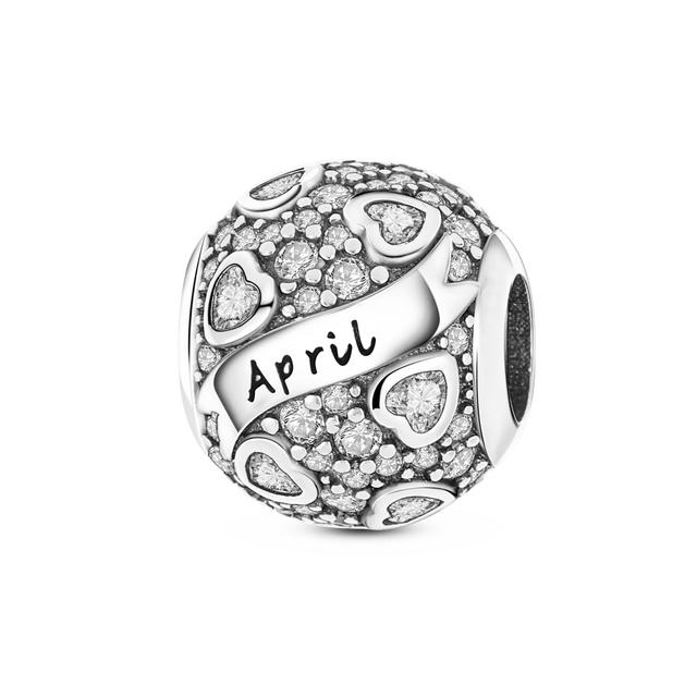 Новый Стерлингового Серебра 925 Красочные Круглые Инкрустированные Цирконом Подвески Бусины Подвеска Подходит Браслет 925 Серебряных Ювелирных Изделий Подарок