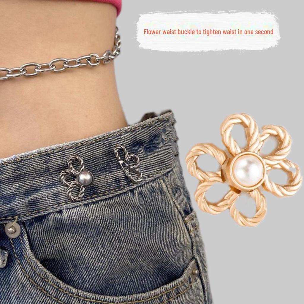 Adjustable Alloy Waist Buckle - Seamless Detachable Pants Tightening Accessory