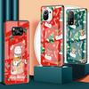 Стеклянный чехол для Xiaomi Poco X3 NFC 11 Lite 11T F3 M3 для Redmi Note 11 10 9 8 Pro 10S 9S 9A 9C Чехол для телефона Snow Merry Christmas