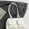 Patent Leather PU Bowling Bag Handbag Underarm Bag Casual Pocket Boston Tote Bag  Portable