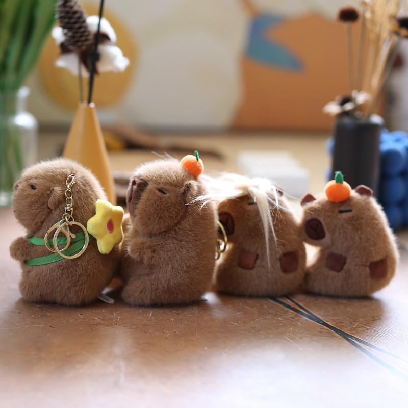 Cute Cute Kapibala Pendant Plush Toy Doll Bag Hanging Decoration Keychain Doll Doll Doll