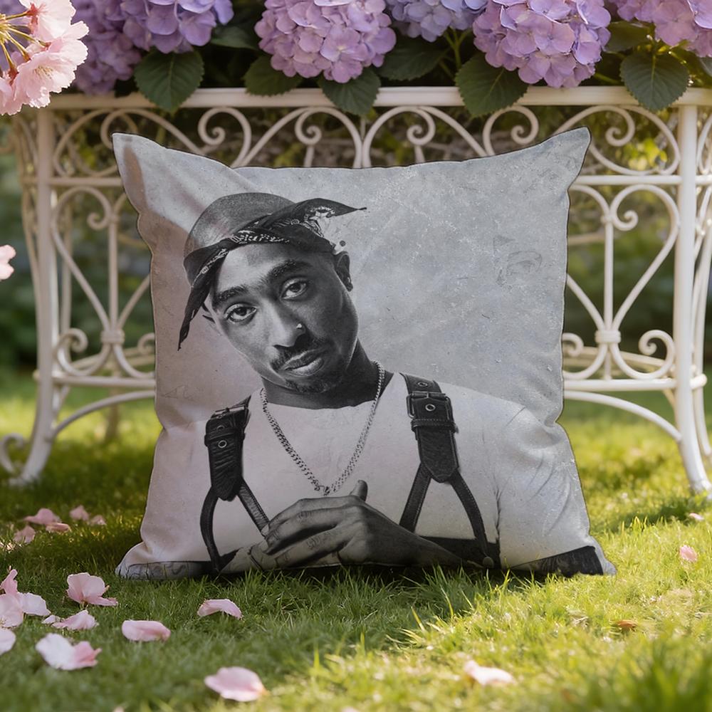 2P-PAC Tupac S-Shakur Чехол-подушка для дома и автомобиля, двойного назначения: Двусторонняя конструкция для максимального комфорта