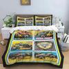 3D Super Monster Truck Monster Jam Comforter Bedding Set,Duvet Cover Bed Set Quilt Cover Pillowcase,King Queen Size Bedding Set