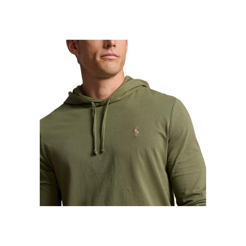 Polo Ralph Lauren SS24 толстовка с капюшоном и вышивкой, длинный рукав, мужская толстовка, зеленый цвет 710847203055
