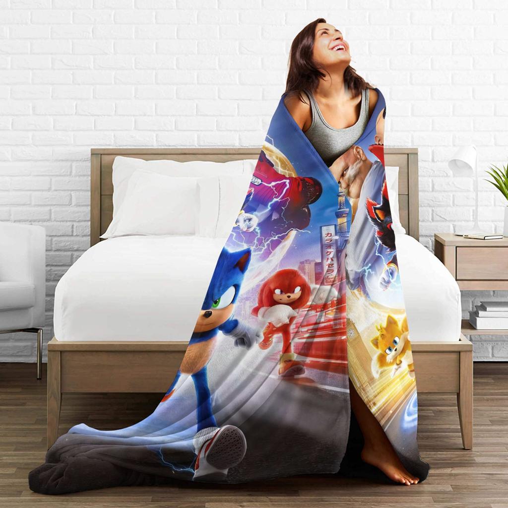 Sonices the H-Hedgehogs Blanket Soft Funny Plush Throw Blanket For Kids Adult Couch Chair Flannel Bedspread Bed Cover