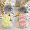 Strap Dog Vest Striped Pattern Camisole Top Cute Style Puppy Outfit  Summer Wear