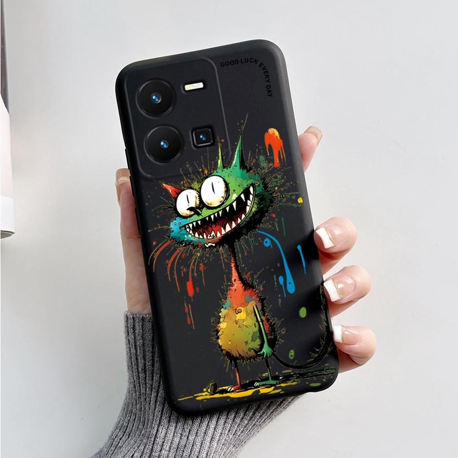 Для vivo Y35 4G Защитный чехол Для vivo Y35 4G Модные мультяшные чехлы для телефона Для vivo Y35 4G Красивая задняя крышка с рисунком Coque
