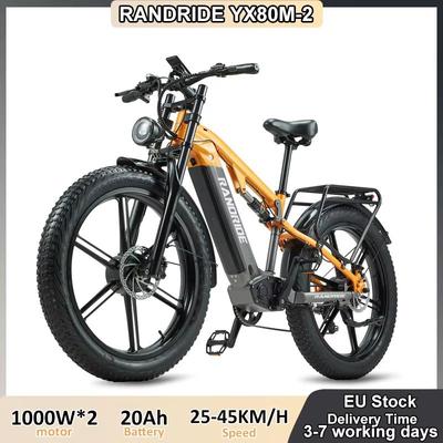 Новый электрический велосипед YX80M-2 750 Вт * 2 двойной мотор 48 В 20 Ач аккумулятор 7-скоростной гидравлический тормоз полностью амортизированный 26-дюймовый горный велосипед для взрослых