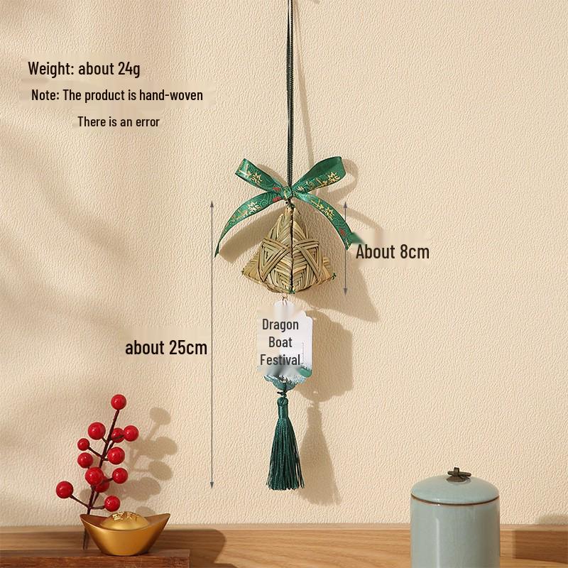 2026 Dragon Boat Festival Mugwort Fan Pendant & Indoor Sachet Bells for Door Handle and Decoration