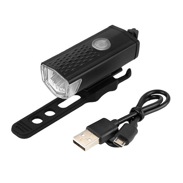 Bicycle Cycling USB Rechargeable Bike Front Light 1PC