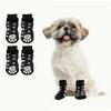 4pcs/set Cotton Waterproof Dog Non-slip Socks Adjustable Pet Socks Foot Cover  Outdoor