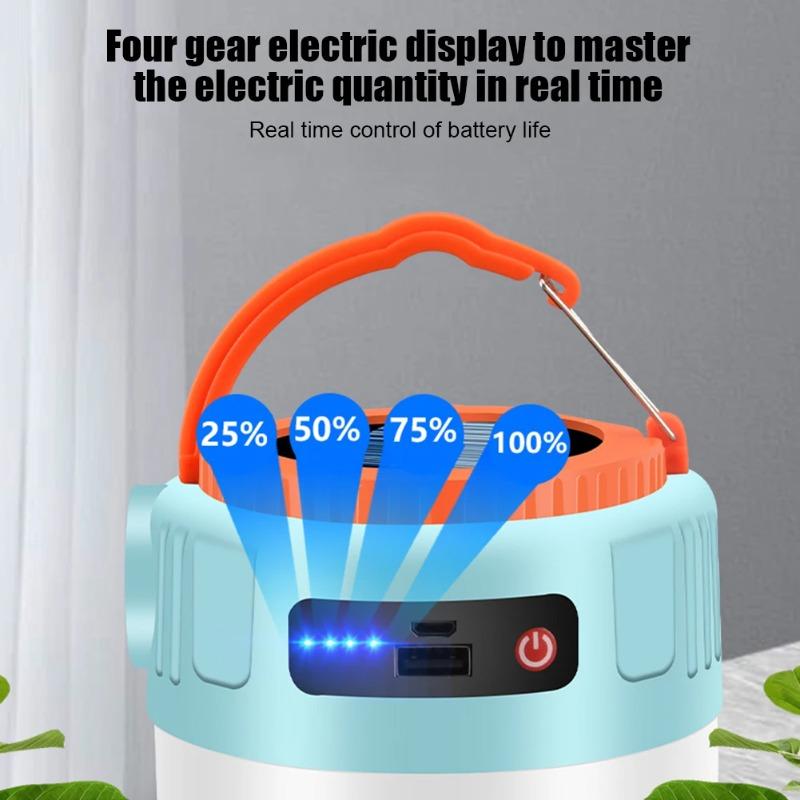 30W Outdoor LED Camping Lights USB Rechargeable Tent Portable Lanterns Emergency Lights For Fishing Barbecue Camping Lighting