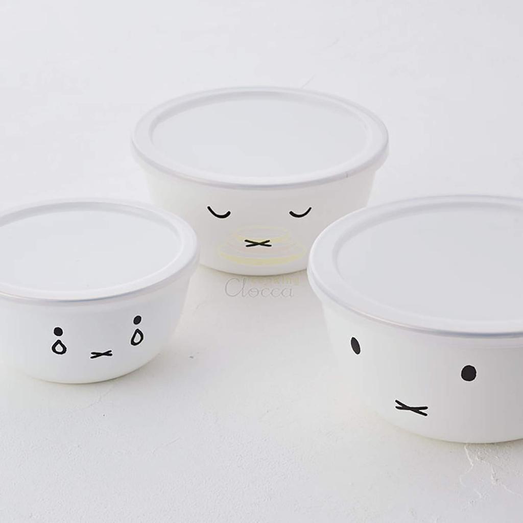 Fuji Horo Mixing Bowl 3 Piece Set White Miffy Face