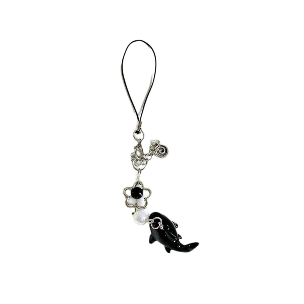 Marine Animal Phone Chain Beaded Phone Lanyard Sweet Girl Cellphone Strap Bag Keychain