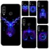 Неоновый чехол со знаками зодиака для Huawei P30 Lite P40 P20 Pro P Smart Z 2019 Nova 5T Honor 50 10 Lite 10i 8X 9X 8A