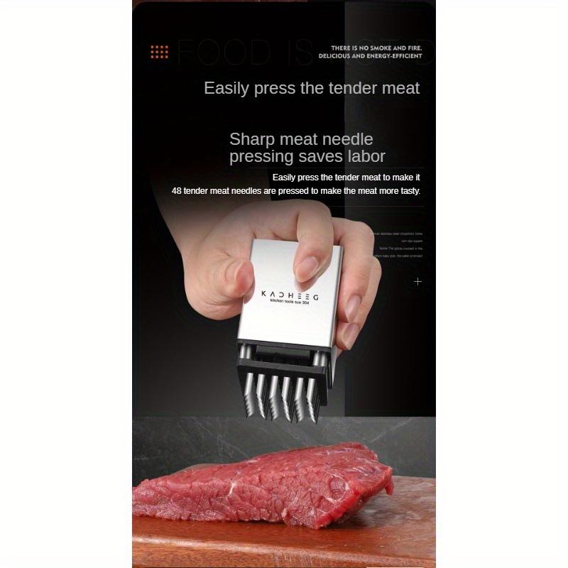1pc, Premium 304 Stainless Steel Meat Tenderizer Needle For Home Kitchen - Ideal For Steak Chop, Kitchen Utensils, Kitchen Supplies