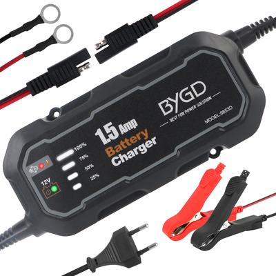 Для автомобиля/RV/ATV/лодки автоматическое интеллектуальное зарядное устройство для аккумулятора мотоцикла со светодиодом автоматическое зарядное устройство для аккумулятора 12 В 1500 мА