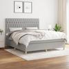3142593 vidaXL Divan Bed with Mattress Light Grey 180x200cm Fabric