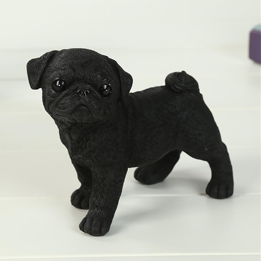 Pug Dog Statue Decoration Ornaments,Birthday Gifts Resin Craft Jewelry