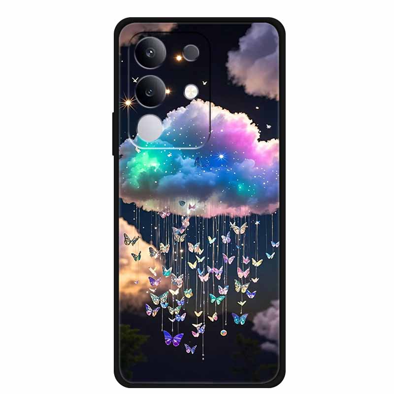 For vivo T4x Cover Silicone TPU Phone Case Funda for vivo T4x 5G V2437 Black Back Bumper Soft Protector Cartoon Anime Cute Capa