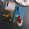 Чехол для телефона Fresh Flowers для Samung A32 A51 A52 NOTE 10 20 S10 S20 S21 S22 Pro Ultra Black PC Glass Phone Cover