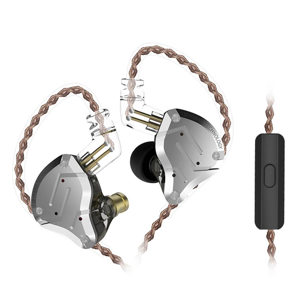 KZ ZS10 Pro 3,5 мм проводные наушники-вкладыши 1DD + 4BA гибридные Hi-Fi музыкальные наушники спортивная гарнитура 2-контактный