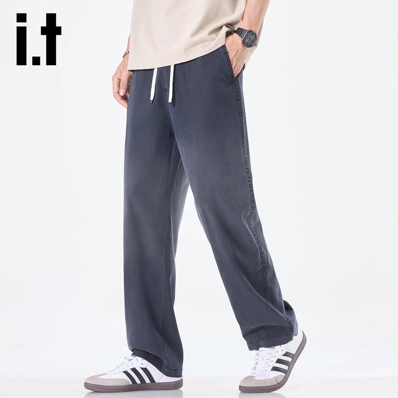 Izzue Men's Lyocell Blend Straight Leg Casual Pants