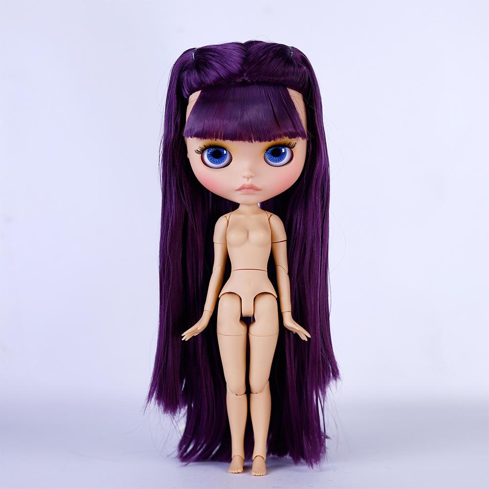 Icy Dbs Blyth Doll 19 Joints 30cm Body Bjd Doll Matte Face Glossy Face Tan Skin Beep Lips Hand-Painted Makeup Diy Hair Girl Gift