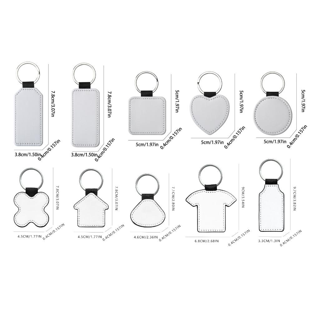 DIY Dye Sublimation Blanks Keychain Creative Double Sides Blank ID Tags Keyring Backpack Decor