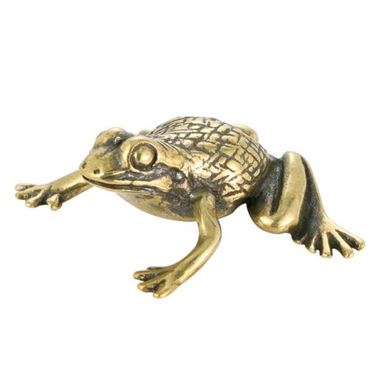 Reusable Realistic Appearance Frog Figurine Fashion Antique Copper Small