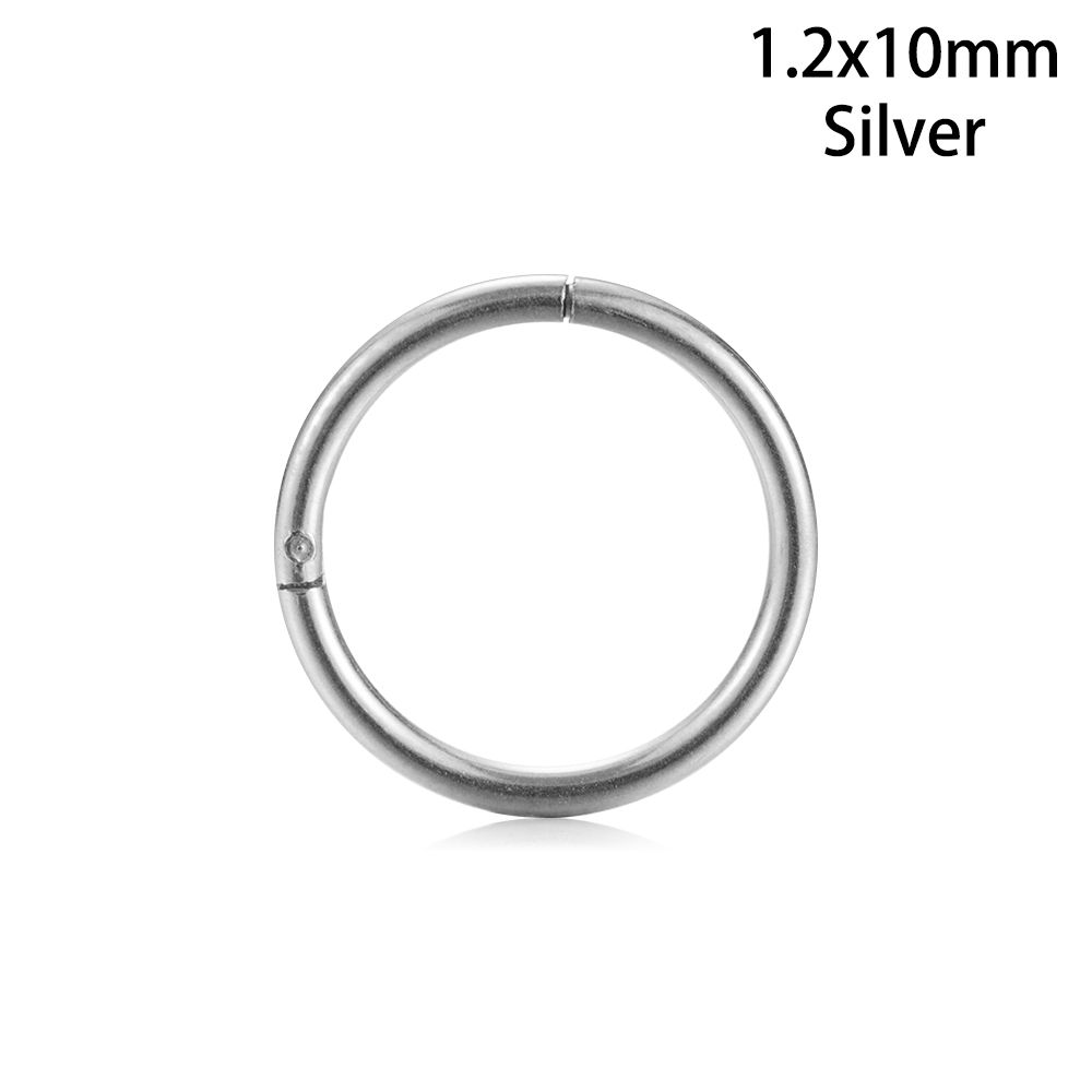 1Pc Unisex Hinged Segment Titanium Steel Ear Helix Tragus Piercing Septum Lip Ring Nose Hoop