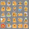 50 Capybara Doodle Stickers Personalized Cartoon Cute Animal Kapibala Decorative Water Cup Mobile Phone Stickers