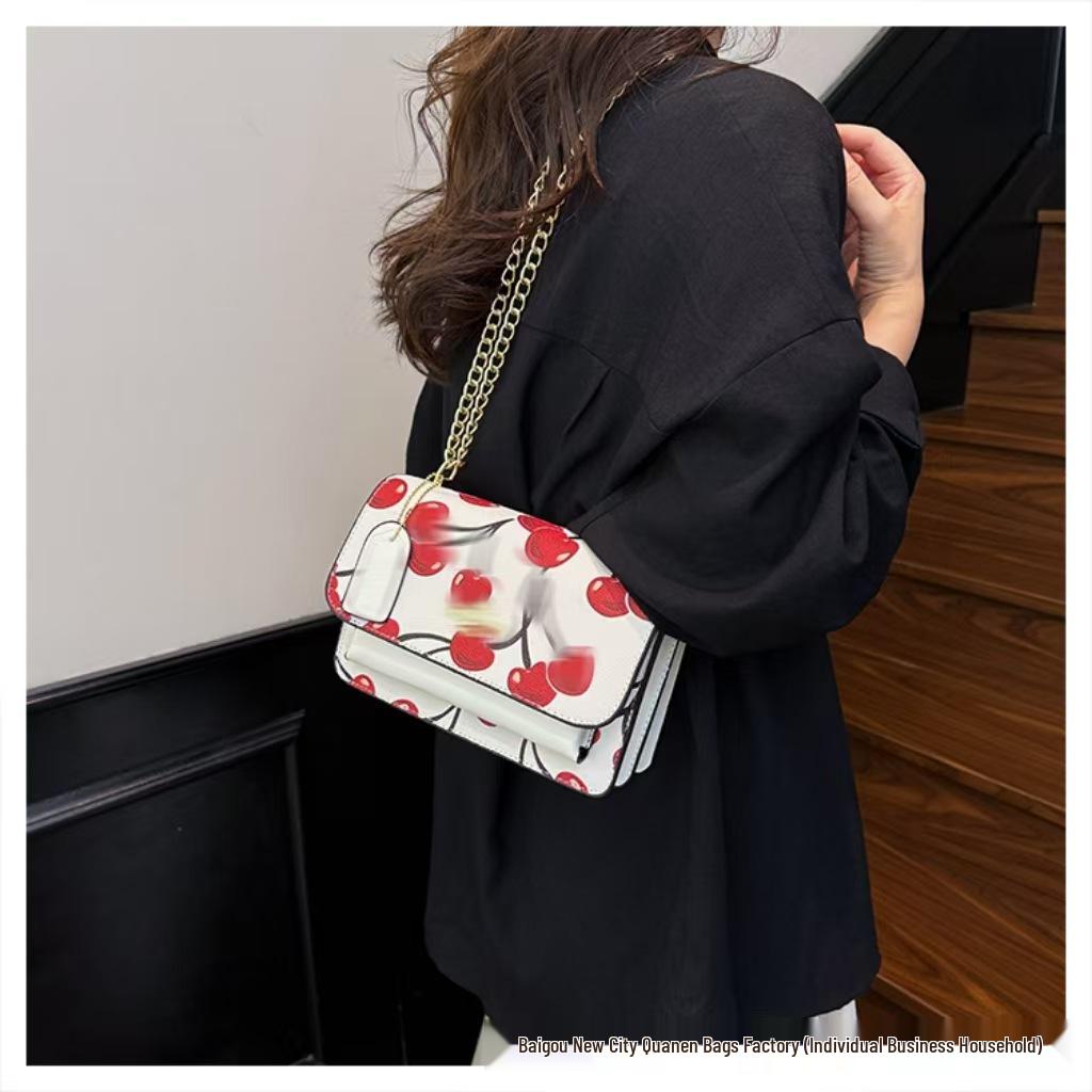 Европейская и американская универсальная модная цепочка, сумка через плечо, кроссбоди - женский нишевый повседневный популярный дизайн