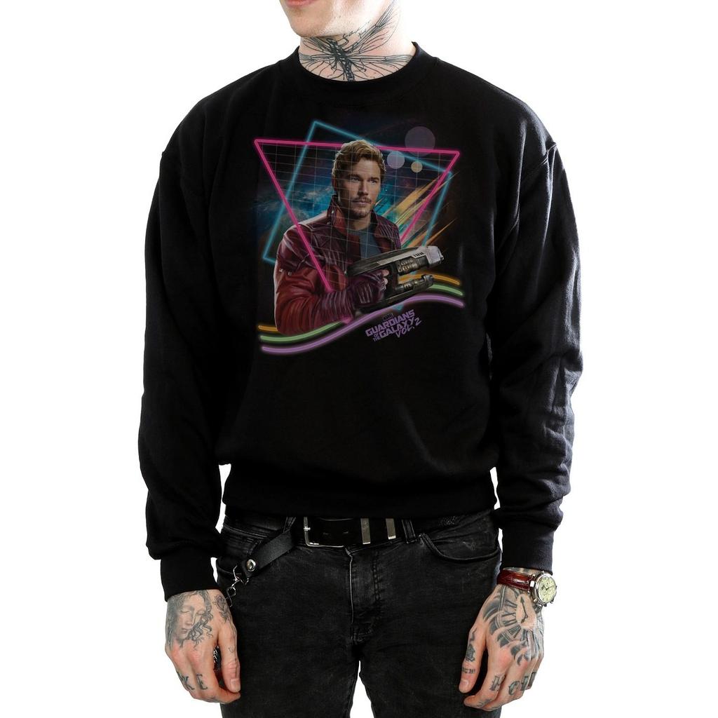 Marvel Mens Guardians Of The Galaxy Neon Star Lord Sweatshirt
