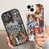 Rapper T-Tupac S-Shakur Phone Case For IPhone 16 15 14 13 12 11 Pro Max Plus 16E Soft Leather Cover
