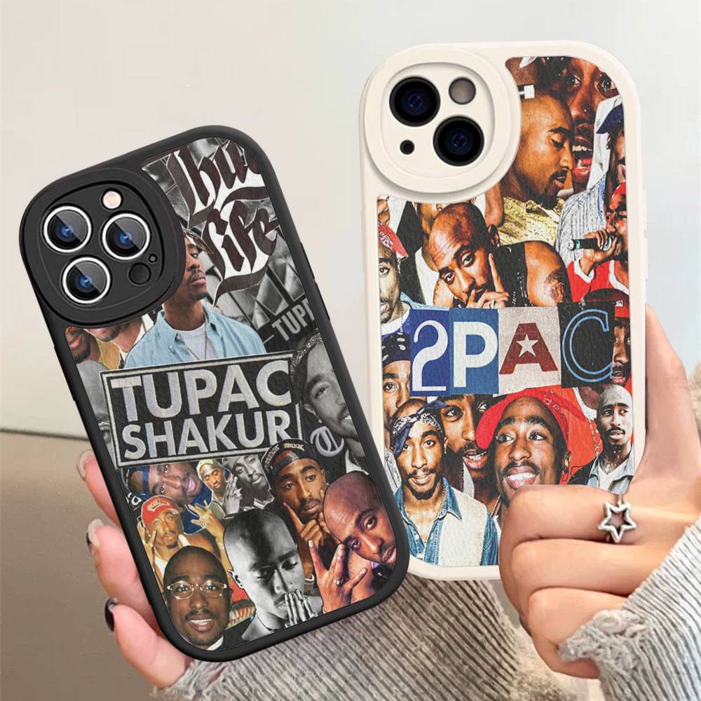 Rapper T-Tupac S-Shakur Phone Case For IPhone 16 15 14 13 12 11 Pro Max Plus 16E Soft Leather Cover