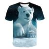 3D Funny Polar Bear Graphic T Shirts For Men 2021 Summer Fashion Interesting Animal Pattern T-shirt Cute Short Sleeves Tees Tops