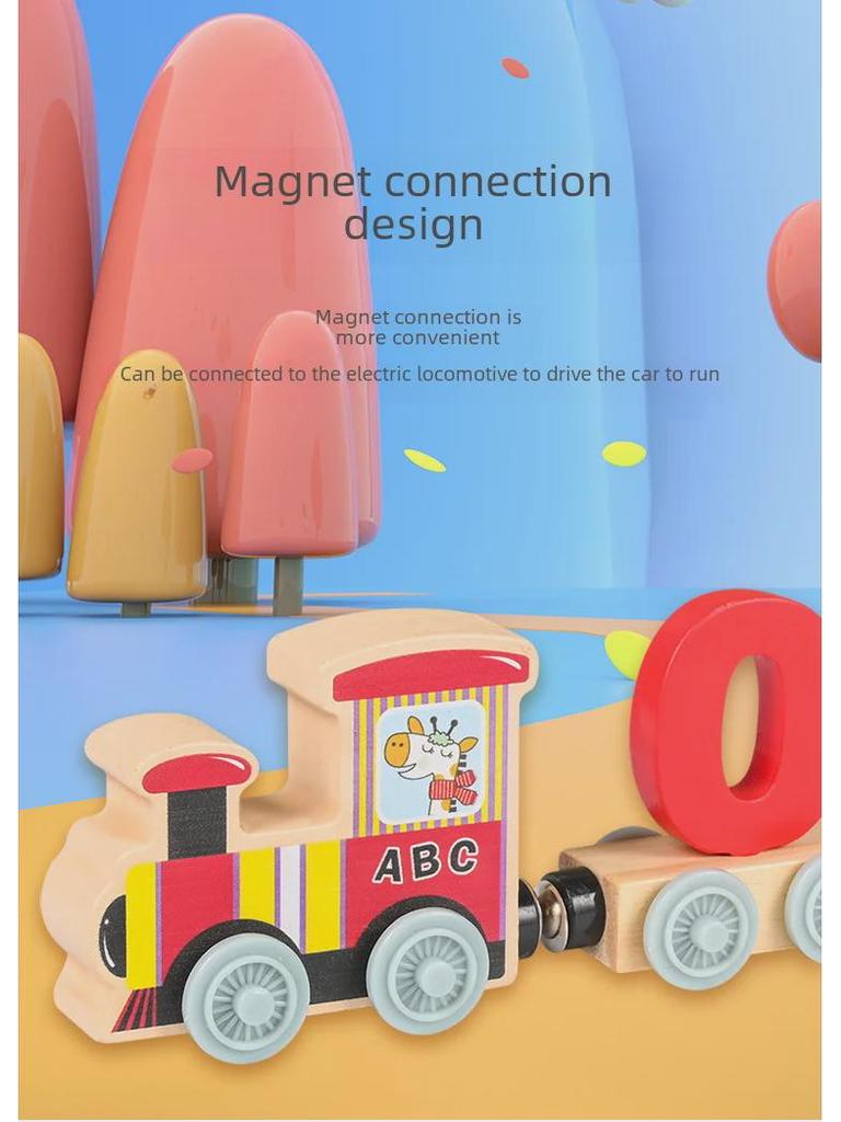 Магнитный цифровой поезд, строительные блоки, развивающие игрушки для мальчиков и девочек, возраст 1-5 лет