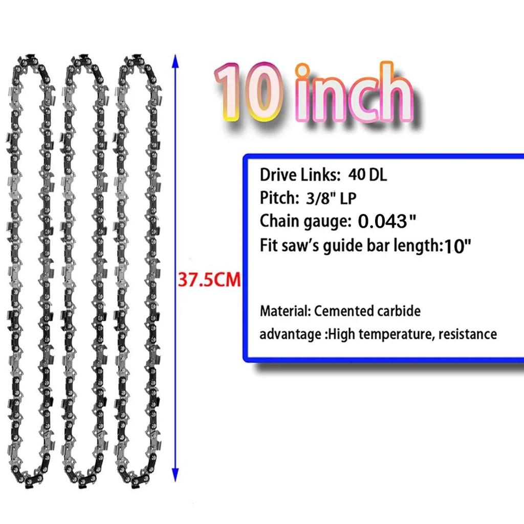10-дюймовая цепь бензопилы 40 DL аксессуары для пилы сменная цепь бензопилы 3/8" LP 0.043" калибровочная цепь пилы для резки дерева