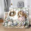 1pc Girl Printing Lightweight Flannel Blanket, Comfortable and Warm Blanket, for Camping Sofa Bed and Couch Office, Gift