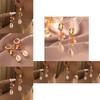 Elegant Geometric Gold-plated Copper Shell Mushroom Pendant Earrings For Women