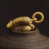 Brass Man Penis Pendant for Keychains Mini Male Genitalia Shaped Adult Toy Car Keyring Hanging Jewelry Funny Women Friends Gifts