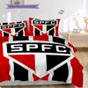 Sao Paulo FC Pattern Bedding Quilt Set Quilt Cover Pillowcase Home Decoration Birthday Gift (1 * duvet cover + 2 * pillowcase, without core)