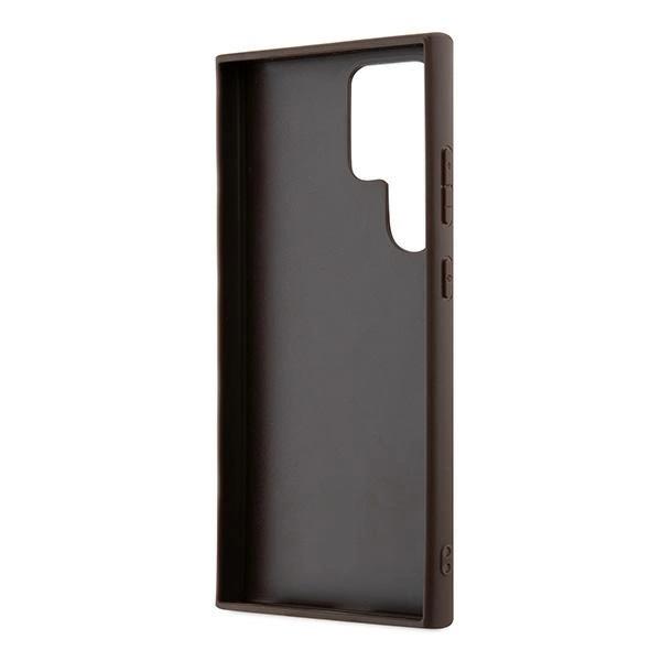 Guess 4G Metal Gold Logo Case For Samsung Galaxy S24 Ultra - Brown