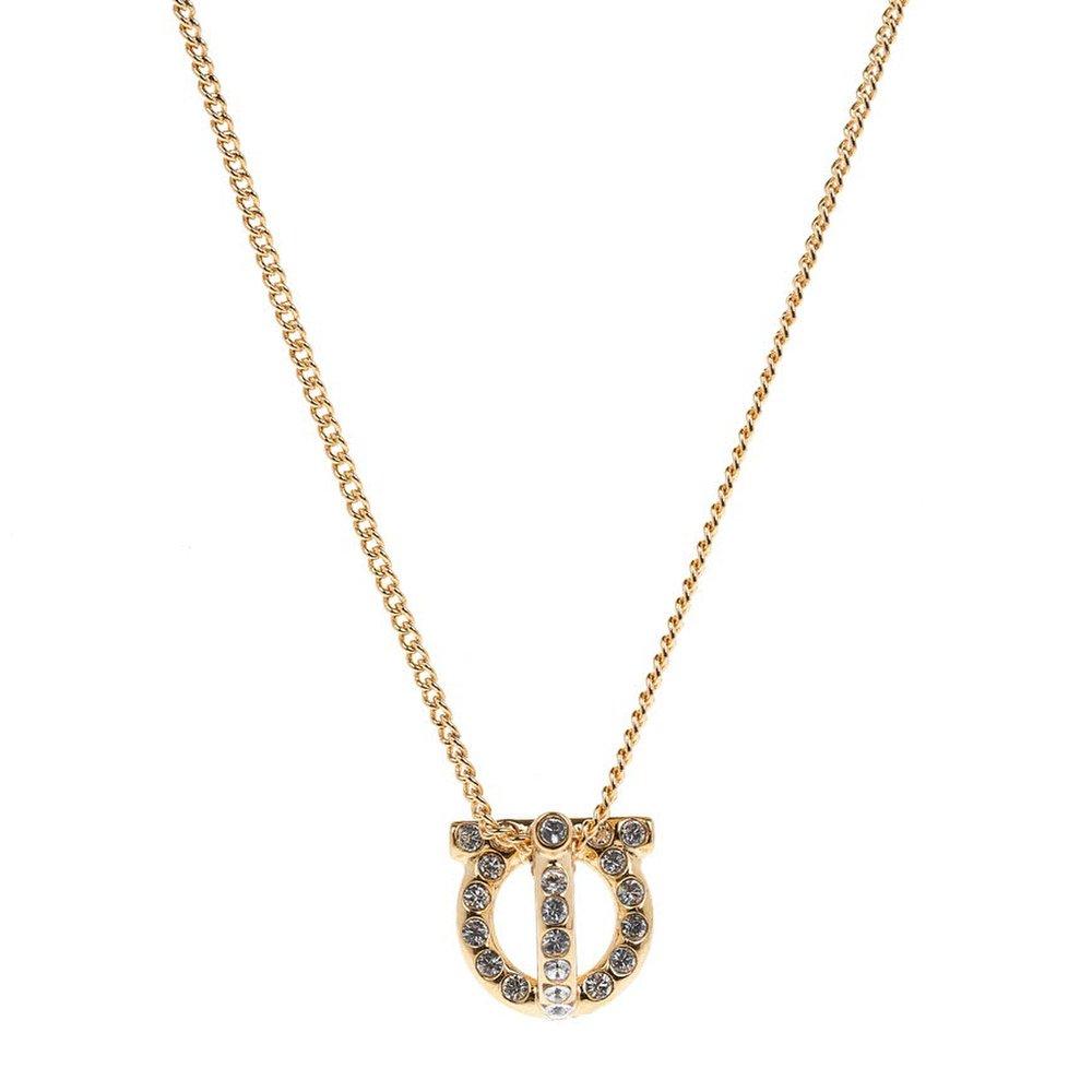 Salvatore Ferragamo Женское ожерелье Gancio 3D с кристаллами 76 0399 Orgiov 0736244 106175