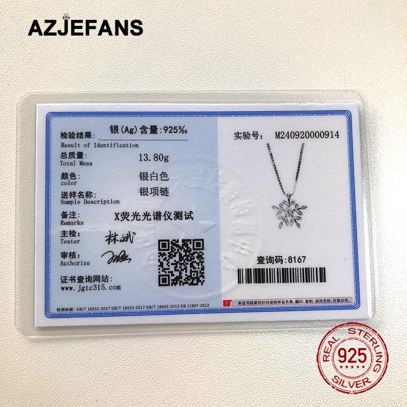 S925 Sterling Silver Christmas Snowflake Diamond Pendant Necklace Fine Jewelry