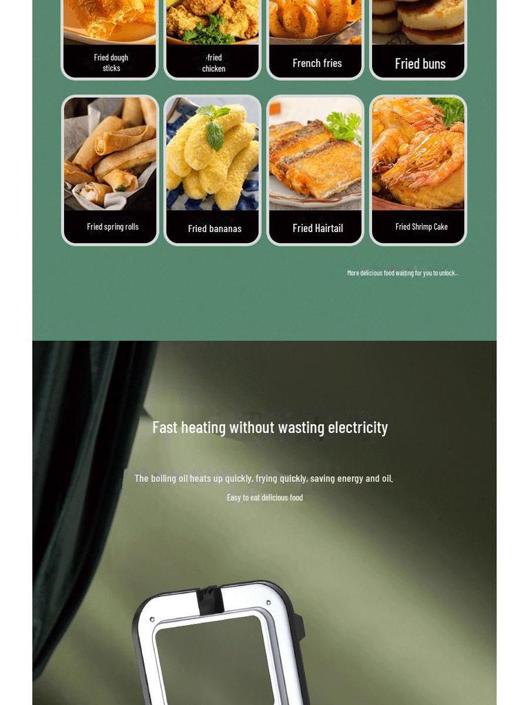 Профессиональная электрическая фритюрница большой емкости 2,5 л — идеально подходит для жареной курицы и картофеля фри