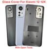 Glass Back Lid For Xiaomi Mi 12 12X Matte Hard Battery Cover Rear Door Housing With Original Camera Lens Adhesive LOGO