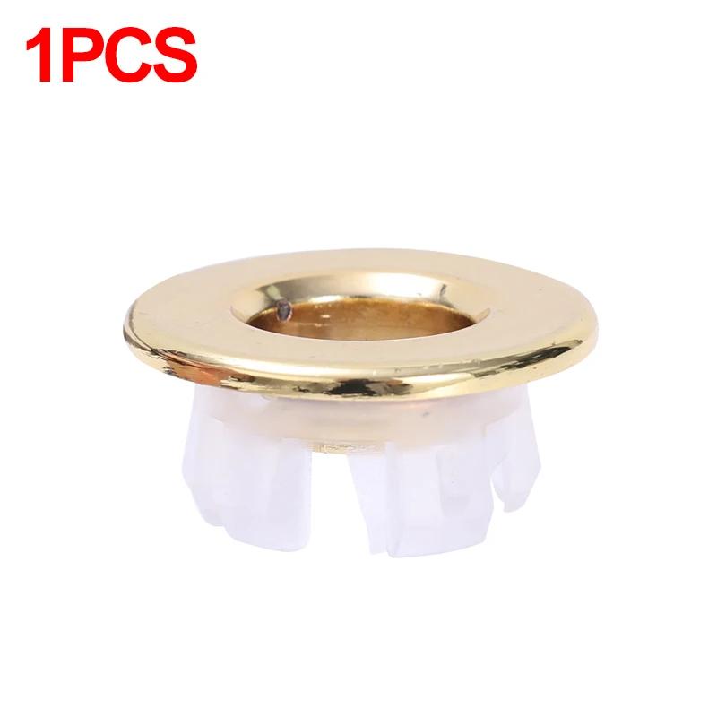 4/1Pc Wash Basin Sink Hole Overflow Ring Hollow Plug Kitchen Bathroom Insert Replacement Trim Bath Drain Cap Plastic Round Cover